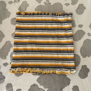 Tub Top Romwe yellow Black stripe